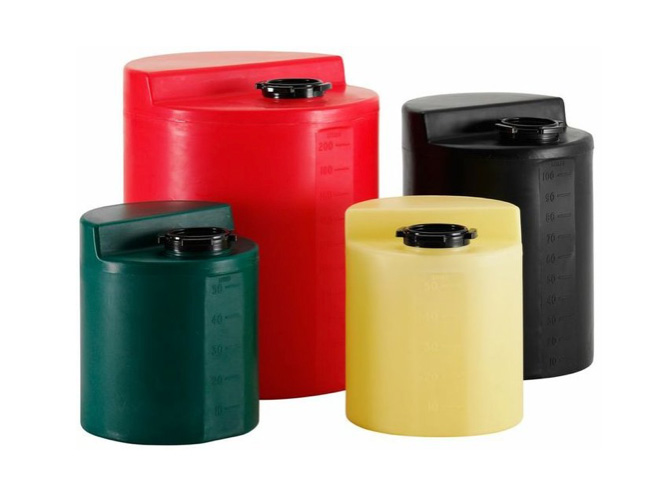 Coloured Chemical Storage Tanks